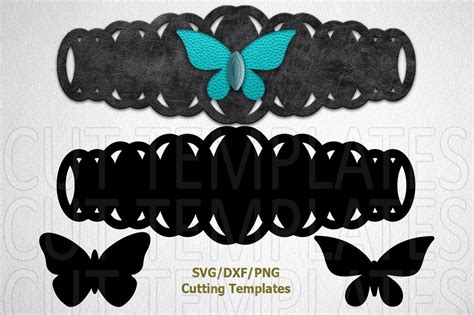 Leather Cuff Bracelet, svg dxf files for laser cut, Jewelry Templates ...