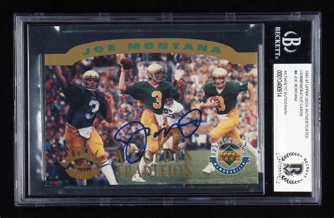 Joe Montana Signed 1993-97 Upper Deck Authenticated Commemorative Cards ...