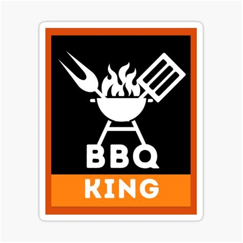 "BBQ King Grill Logo" Sticker by lordofstags | Redbubble