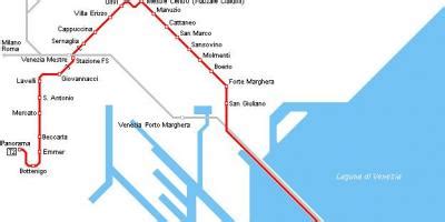 Mestre train station map - Venezia mestre station map (Italy)