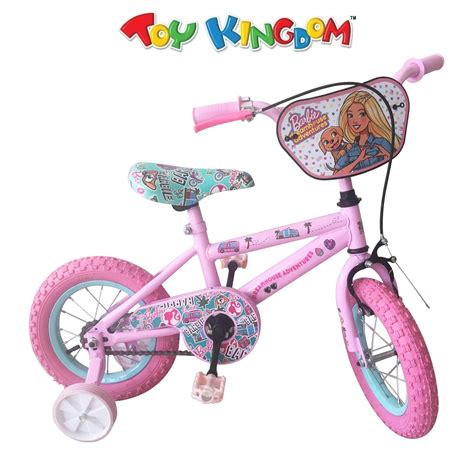 Barbie 12-inch Pink Bike with Training Wheels for Girls | Toy Kingdom