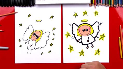 How To Draw An Angel - Art For Kids Hub