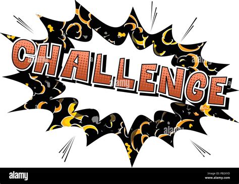 Challenge - Comic book style word on abstract background Stock Vector ...