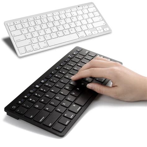 Ultra Slim Multimedia Aluminum Wireless Bluetooth Keyboard For iPad Tablet PC Windows For IPad ...