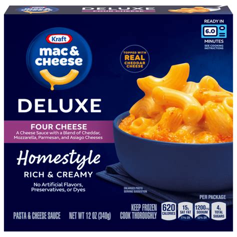 Deluxe Four Cheese Mac & Cheese Frozen Meal - Products - Kraft Mac & Cheese