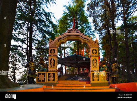 Entrance of a temple, Jakhoo Temple, Jakhoo Hill, Shimla, Himachal ...