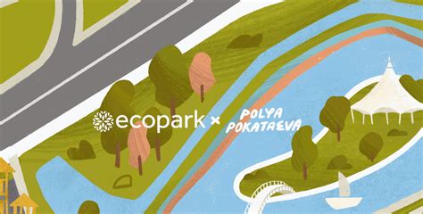 Eco park map illustration :: Behance