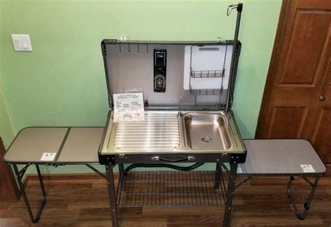 Deluxe portable fold up camping kitchen sink table for Sale in Fdl, Wisconsin Classified ...