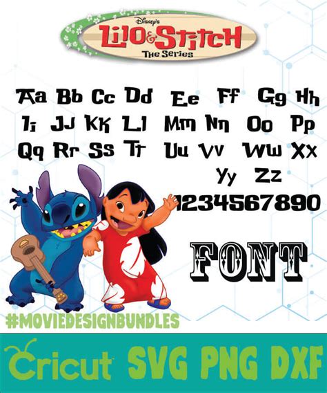 Disney Alphabet Lilo Stitch Letters Font svg Lilo Stitch Numbers Lilo and Stitch Font SVG Disney ...