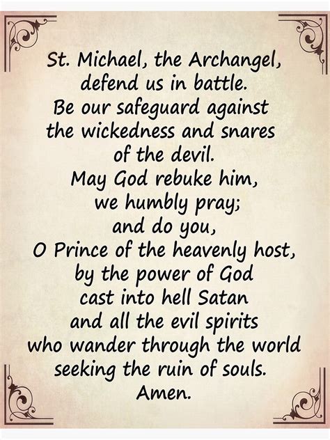 St Michael Prayer Printable