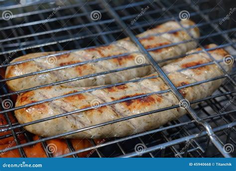 Barbecue sausages stock photo. Image of cooking, outdoors - 45940668