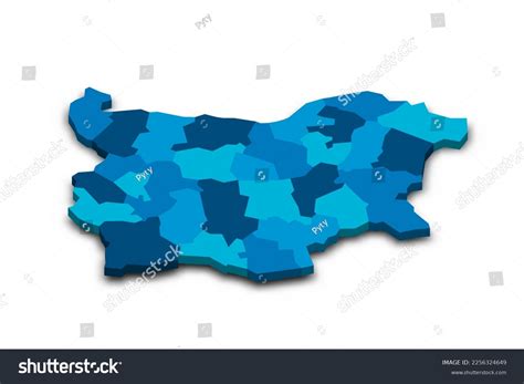 Bulgaria Political Map Administrative Divisions Stock Vector (Royalty ...