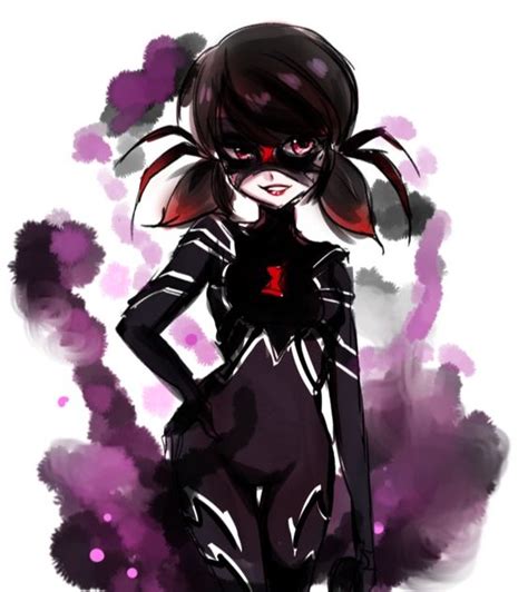 Akumatized Marinette black widow by thelazyfluffybunny | Miraculous ...