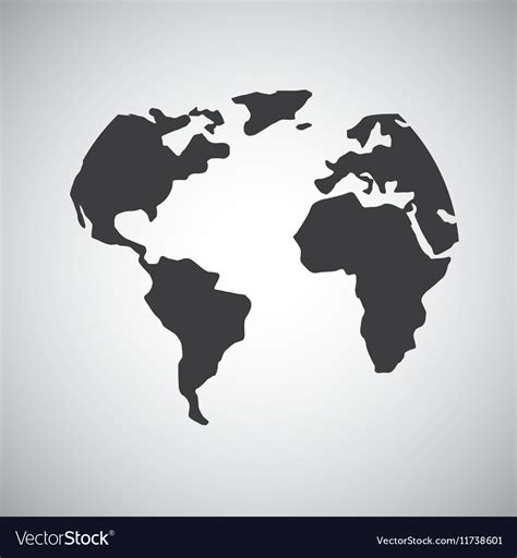 World map icon Royalty Free Vector Image - VectorStock