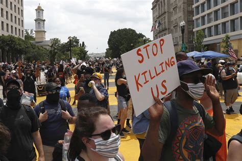 Even with large crowds and extreme heat, a peaceful 9th day of George Floyd protests in DC ...