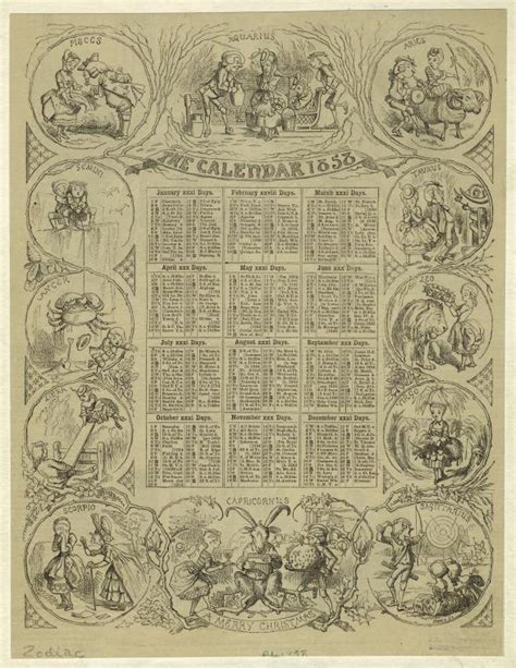 The calendar 1858 - NYPL Digital Collections