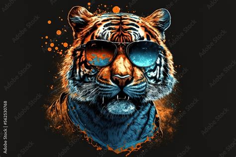 Tiger t-shirt design. AI Stock Illustration | Adobe Stock