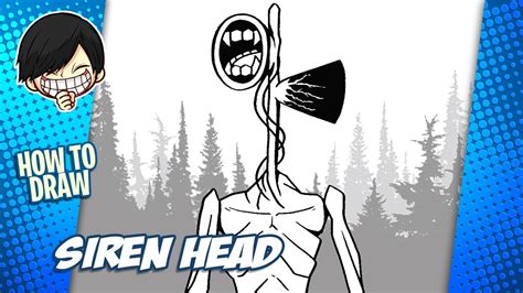 How to draw Siren Head step by step - YouTube