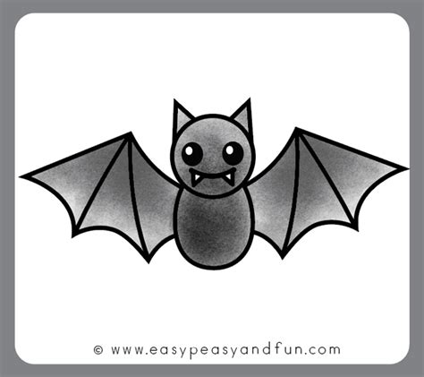 How to Draw a Bat - Step by Step Bat Drawing Tutorial - Easy Peasy and Fun