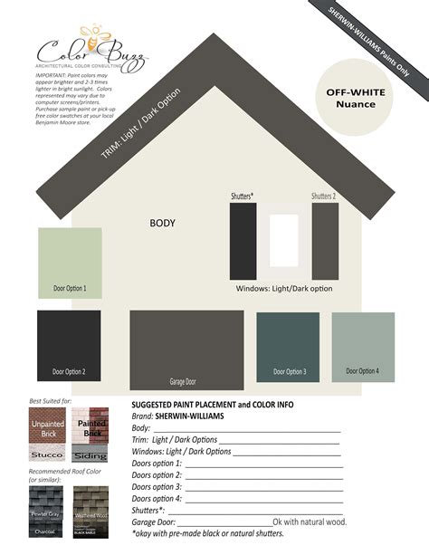 Farmhouse Exterior Paint Color Palette Sherwin Williams - Etsy | Exterior house paint color ...