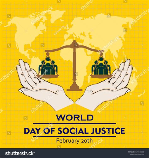 World Day Social Justice Poster Banner Stock Vector (Royalty Free ...