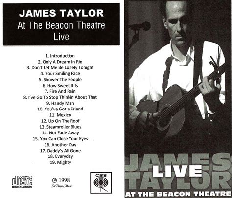 LA PLAYA MUSIC - OLDIES: JAMES TAYLOR - LIVE AT THE BEACON THEATRE - 1998