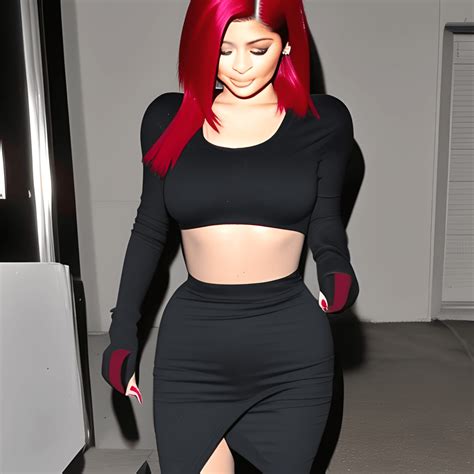 Red Hair Kylie Jenner Graphic · Creative Fabrica