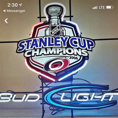 Carolina Hurricanes Stanley Cup Bud Light Neon Sign Sports Neon Light ...