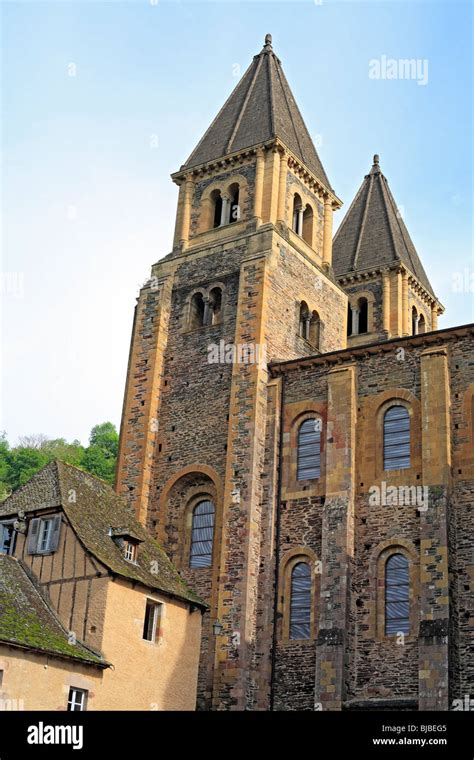 Church Architecture Romanesque Sainte Foy High Resolution Stock ...