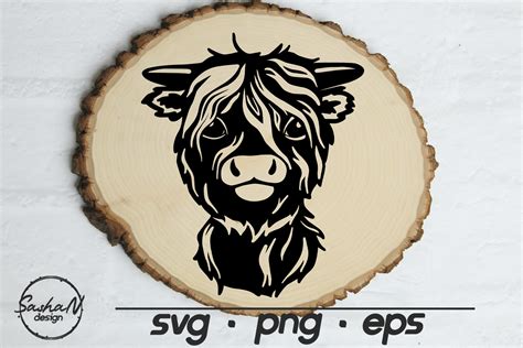 Baby Highland Cow Svg File for Cricut Graphic by sashanikart · Creative Fabrica