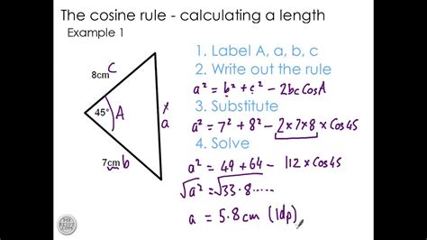 Maths 4 Everyone Cosine Rule