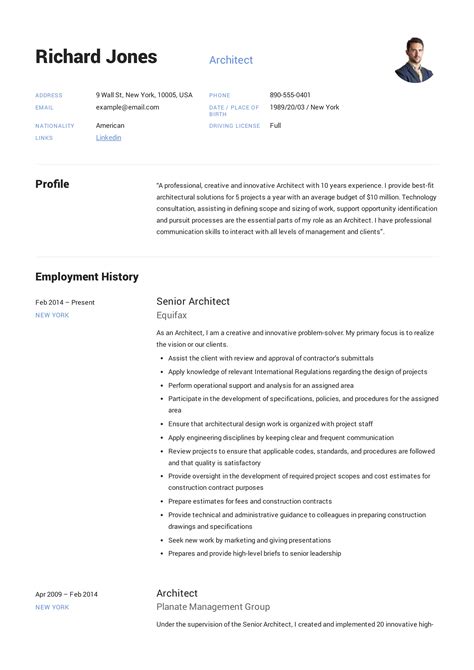 Architect Resume Sample & Writing Guide – Resumeviking.com