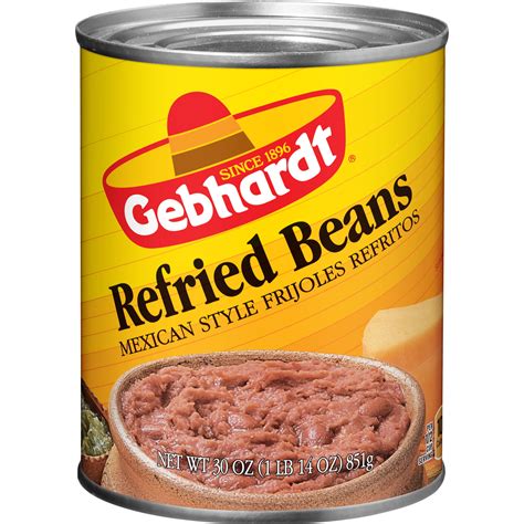 Gebhardt Mexican Style Refried Beans, 30 ounces - Walmart.com