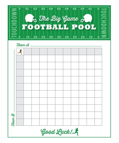 Printable Football Pool Template