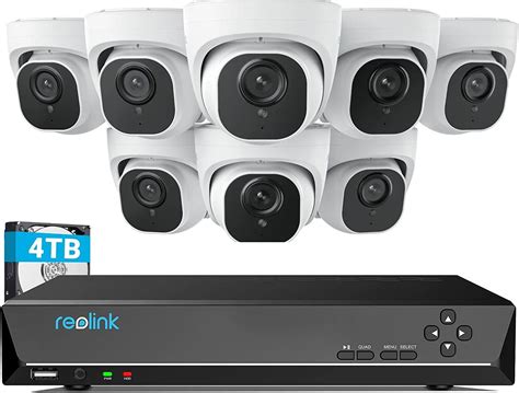 Reolink 4K Security Camera System, 8pcs H.265 4K PoE Security Cameras Wired with Basic Person ...