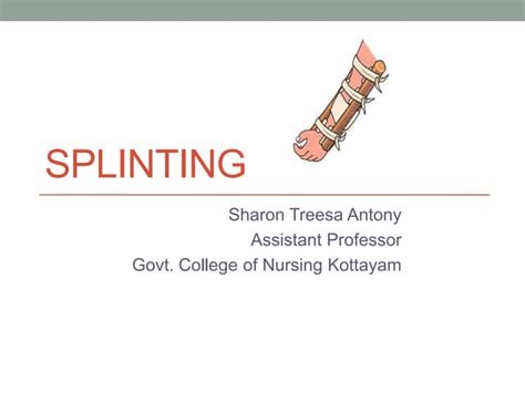 Splinting in first aid | PPT