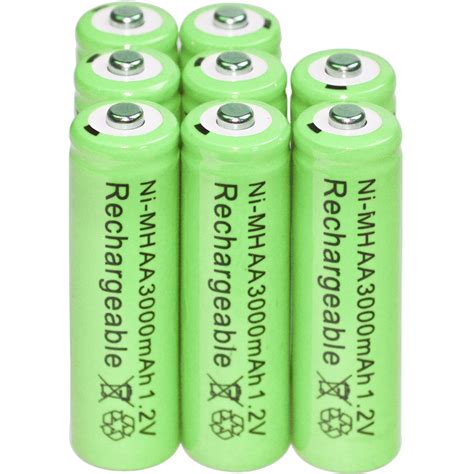 20pcs AA 1.2V 3000mAh NiMH 1.2v Rechargeable Batteries Green battery Garden Solar Light LED ...