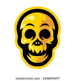 Yellow Skull Mascot Logo Vector Illustration Stock Vector (Royalty Free) 1346094497 | Shutterstock