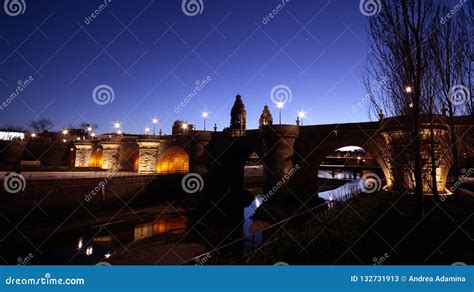 Views of Toledo Bridge, Puente De Toledo in Spanish, Over Manzanares River, Madrid, Spain Stock ...