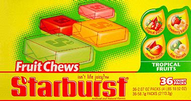 Starburst Tropical Fruit Chews 36CT Box - CandyRetailer.com