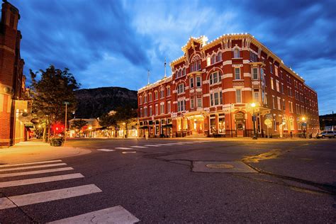 Durango Colorado Skyline - Strater Hotel at Dawn Photograph by Gregory ...