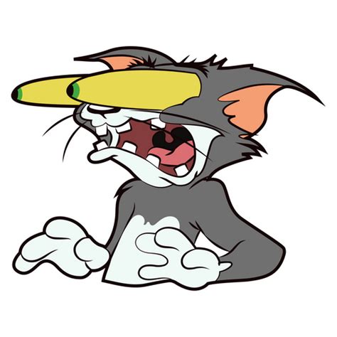 Tom and Jerry Shocked Tom Sticker - Sticker Mania