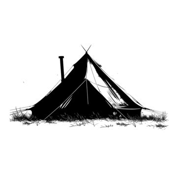 Camping Tent Silhouette, Tent, Silhouette, Adventure PNG Transparent Image and Clipart for Free ...