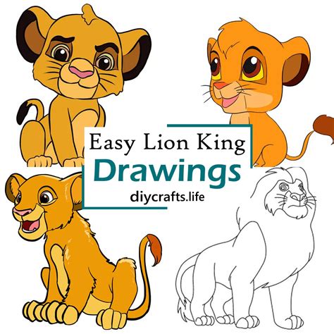 How To Draw Lion King Characters Step By Step