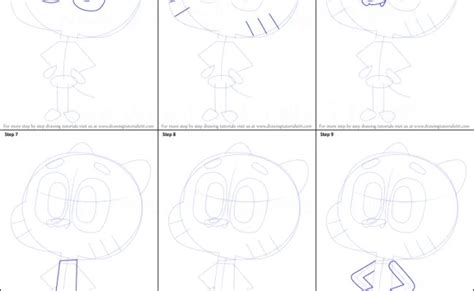 How To Draw Gumball Watterson From The Amazing World Of Gumball ...