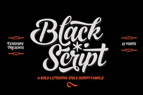 Black Script Font - YouWorkForThem | Script, Lettering, Lettering fonts