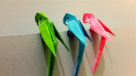 Origami 3D Parrot - Mejor Origami Tutorial | Useful origami, Origami parrot, Origami easy