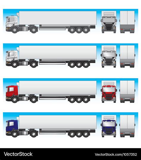 Semi-trailer truck Royalty Free Vector Image - VectorStock