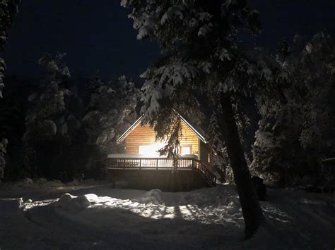 Cabin in Alaska after a November storm : r/CabinPorn