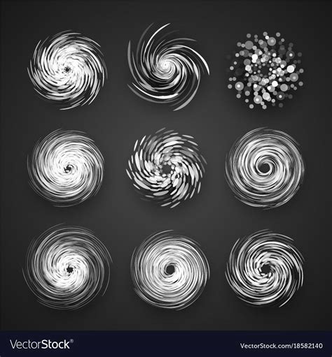 Realistic Hurricane cyclone vector icon, typhoon spiral storm logo ...